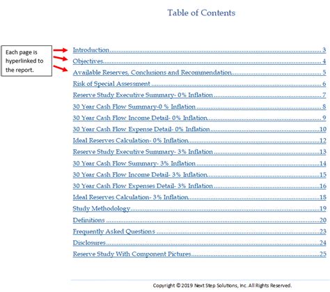 Table of Contents Hyperlinked.